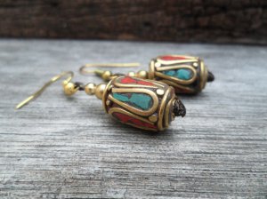 Handmade Stone Bead Earring