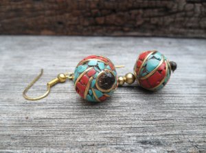 Handmade Stone Bead Earring