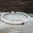 Single Purple  Wax Cord  Bracelet