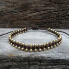 Line Brass Bead Bracelet