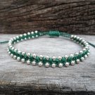 Green Brass Bead Bracelet
