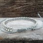 Gray Cord Silver Bead Bracelet