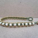 Howlite  Brass  Bead Bracelet