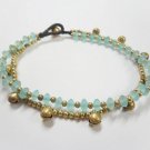 2 chain Glass Bead  Anklet