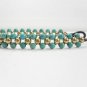 Weave Turquoise Brass Bracelet