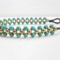 Weave Turquoise Brass Bracelet