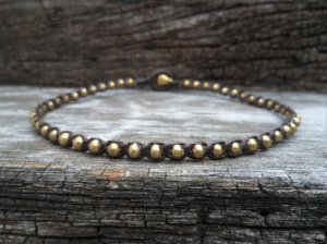 Single Line Brass Anklet
