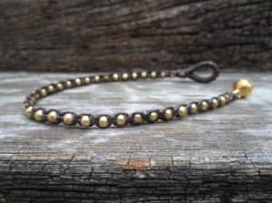 Single Line Brass Bracelet