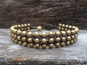 Triple Brass Bracelet