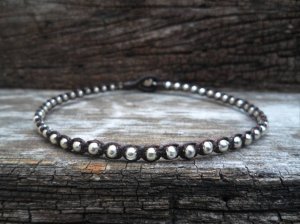Single Line  Silver  Anklet