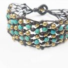 Net Turquoise Brass Bracelet
