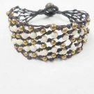 Net  Howlite Brass Bracelet