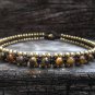 Tiger Eye  Brass  Bead  Anklet