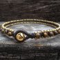 Tiger Eye  Brass  Bead  Anklet