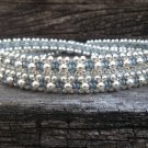 3 Wrap Gray Silver  Bracelet / Necklace
