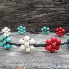 Colorful  Brass Flower Anklet