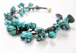 Chip Ball Turquoise  Bunch Bracelet