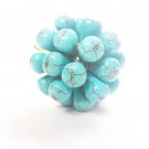 Drop Turquoise Brass Ring