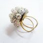 Drop Howlite  Brass Ring