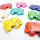 Fancy Elephant Howlite Bead (5 pcs)