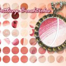 Acrylic Brushstrokes textures 1-inch bottlecap circles, digital collage sheet, peach & cream