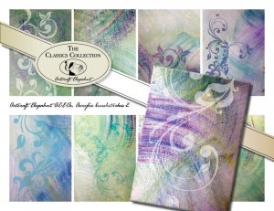 Acrylic Art Brushstrokes no.2, 2.5x3.5 ACEO size, Digital Collage Sheet - Download and Print