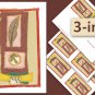 DIY printable art cards LEAF TOTEM collage 3-in-1