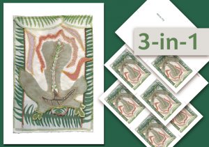 DIY printable art cards "Figtree of your Imagination" collage 3-in-1