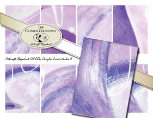 Acrylic Art Brushstrokes no.5, 2.5x3.5 ACEO size, Digital Collage Sheet in purple