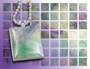 Acrylic Art Brushstrokes no.1, 1-inch squares, Digital Collage Sheet - Download and Print