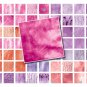 Stained glass textures digital collage sheet, 1 inch squares, pinks and purples