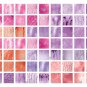 Stained glass textures digital collage sheet, 1 inch squares, pinks and purples