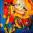 Handmade Sun Sax Oil Painting giclee On Canvas