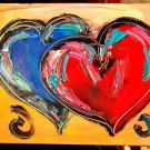 Handmade Hearts Giclee Art On Canvas
