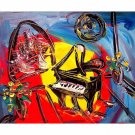 Handmade Jazz Piano Oil Painting On Canvas