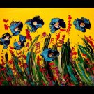 Handmade Poppies Oil Painting On Canvas