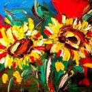 Handmade Sunflowers Art painting giclee on canvas