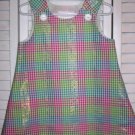 9-12 Months Infant Dress Seersucker Multi-Color and Gold