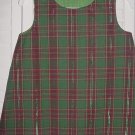 12-18 Months Burgundy and Green Plaid Dress