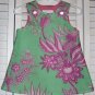 3-6 Months Pink and Green Floral Pink Lined