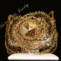 Gold and dark brown Color Wire Crocheted Swarovski Crystal Bracelet #12014 Free Shipping Worldwide!
