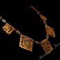 Handmade Wire Crocheted Classic Gold Color Necklace #12006 - Free Shipping!