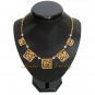 Handmade Wire Crocheted Classic Gold Color Necklace #12006 - Free Shipping!