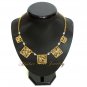 Handmade Wire Crocheted Classic Gold Color Necklace #12006 - Free Shipping!