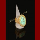 Artisan Handmade Wire Crochet Torciz Stone Ring - Knitted wire ring #12008 - Free shipping