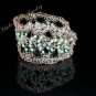 Designer Jewelry Wire Crochet Bracelet with Turquoise Color Beads  12011# - Free shipping.