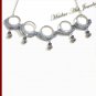Knitted wire crochect crystal Princess silver color necklace #12015 - Free shipping.
