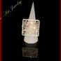 Knitted Wire Crochet Crystals Glass Pearls Ring #12023 Silver color - Free shipping.