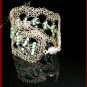 Knitted Wire Crochet Turquoise Color Beads Bracelet 12028# - Free shipping.