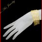 Wire Crocheted Crystals Gold Color Bracelet #12031 - Free shipping.